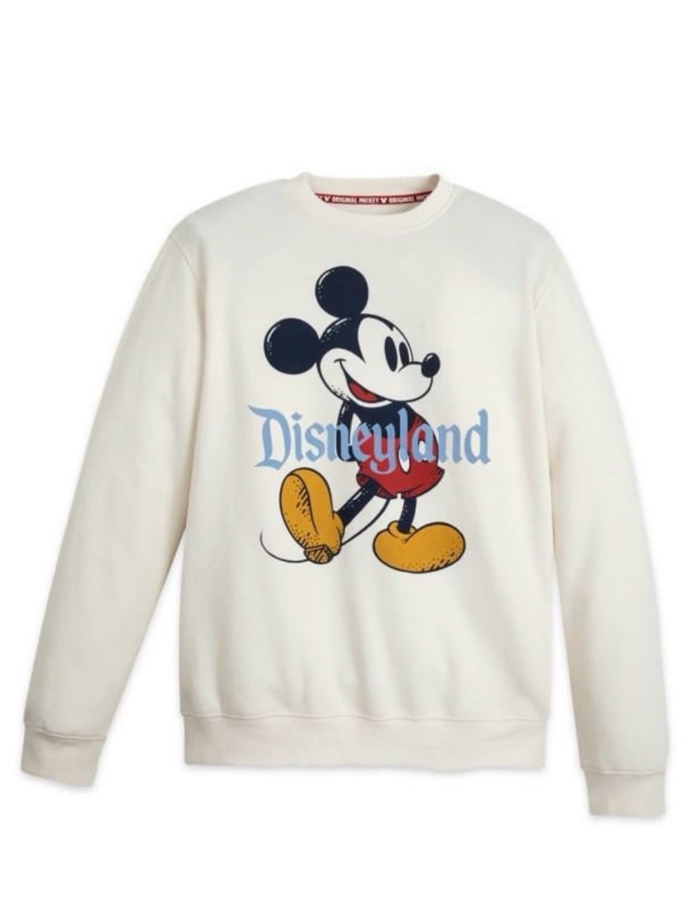 Disneyland Original Mickey Classic Pullover Sweatshirt Cream Size Medium